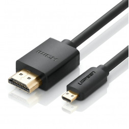 Видеокабель-адаптер | Micro-HDMI на HDMI 4K | UGREEN HD127 | 1.5 метра